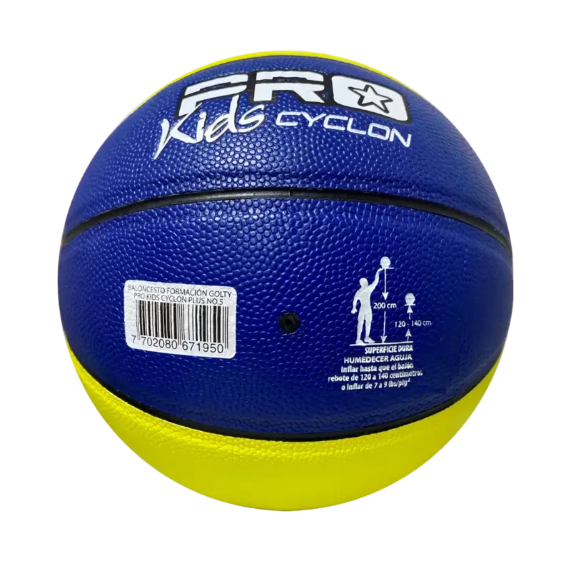 BALON BASKET # 5 GOLTY CUERO FORMACION KIDS CYCLON - Imagen 2