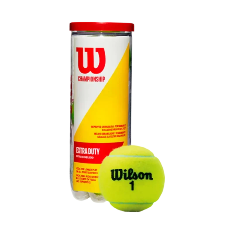BOLA TENNIS X 3 WILSON TAPA ROJA